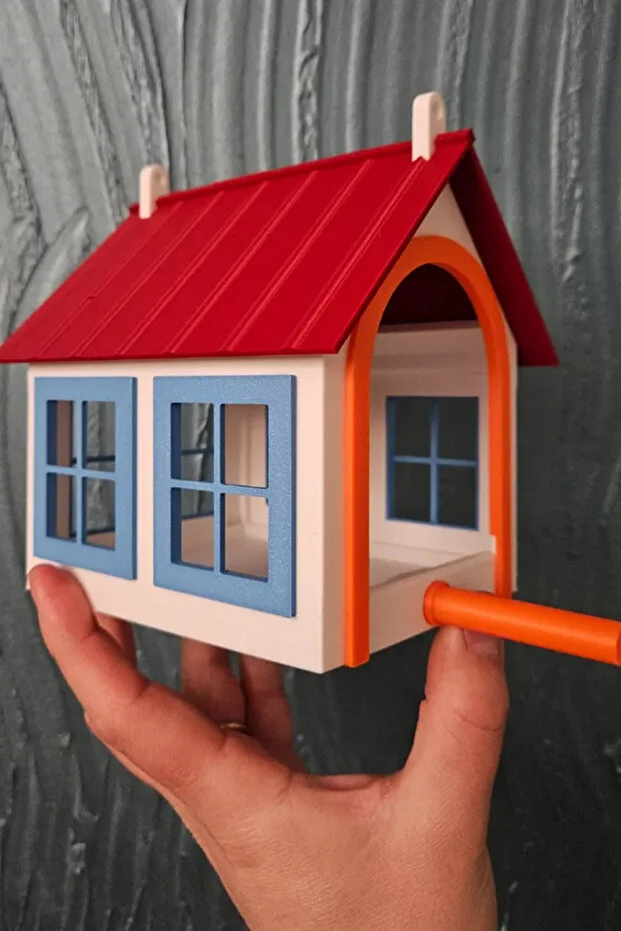 Kuş Yuvası ve Yemliği – Bahçe ve Balkon İçin Dekoratif Kuş Besleme Evi